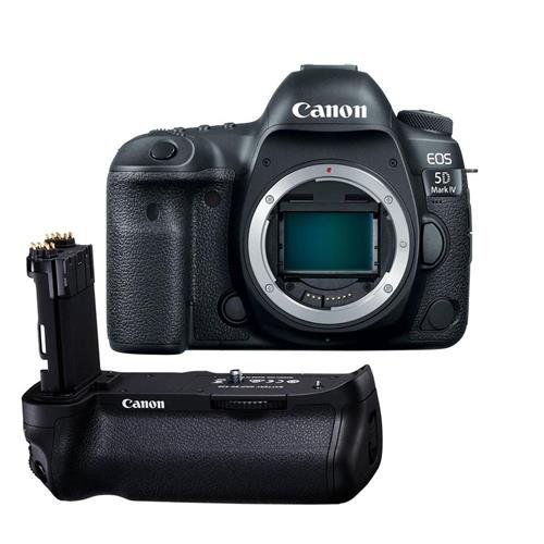 Canon EOS 5D Mark IV DSLR Body - With Canon BG-E20 Battery Grip (Renewed)