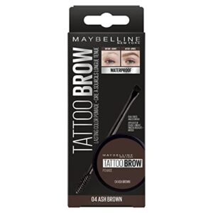 Maybelline Eyebrow, Tattoo Brow Longlasting Eyebrow Pomade Pot Ash Brown