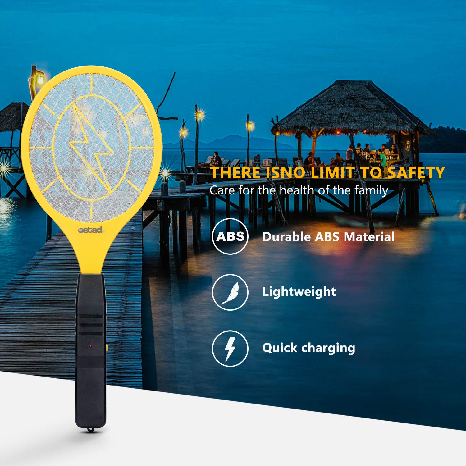 Electric Fly Swatter Racket - Indoor Bug Zapper for Home, Mosquito Killer, Fly Zapper, Pest Control, Gnat Killer, Bug Catcher, Insect Killer - Outdoor & Indoor Use 2-Pack