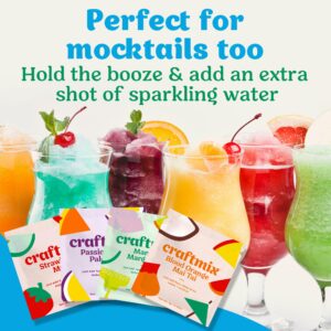 Craftmix Variety Pack, Makes 12 Drinks, Skinny Cocktail Mixers, Mocktails Non-Alcoholic Drinks - Made With Real Fruit - Vegan Low-Carb, Low-Sugar, Non-GMO, Dairy Free, Gluten Free, Easy to Mix