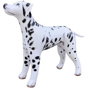 jet creations 39" l inflatable dalmatian dog black white lifelike blowup animal puppy pet figure for decor play livestock theme party pool birthday vbs photo prop gift for boys girls kids