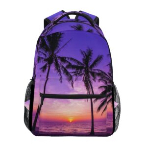tropicallife hawaiian palm tree ocean theme backpacks bookbag shoulder school computer hiking gym travel casual travel daypack