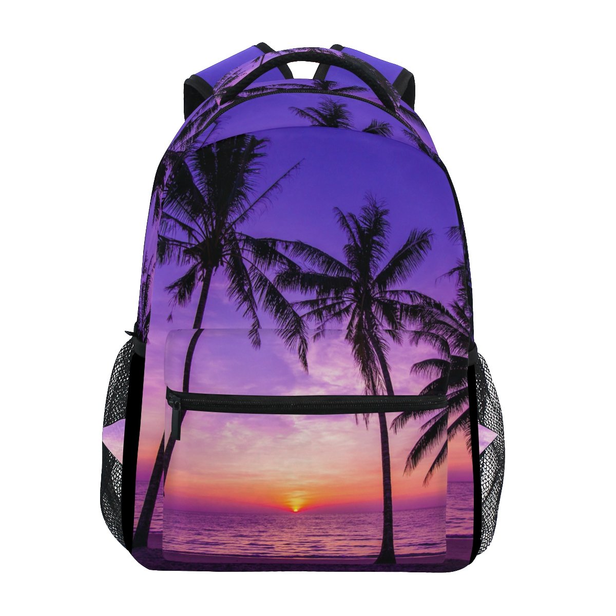 TropicalLife Hawaiian Palm Tree Ocean Theme Backpacks Bookbag Shoulder School Computer Hiking Gym Travel Casual Travel Daypack