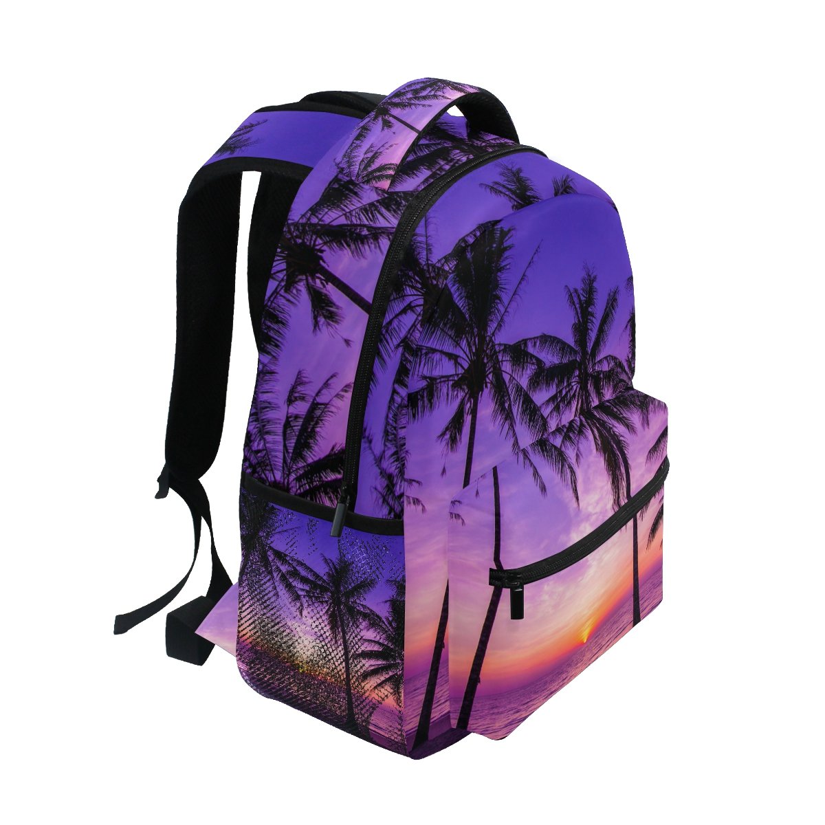 TropicalLife Hawaiian Palm Tree Ocean Theme Backpacks Bookbag Shoulder School Computer Hiking Gym Travel Casual Travel Daypack