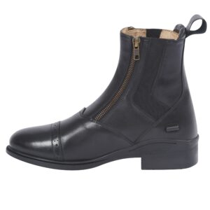 dublin evolution double zip front paddock boots, black, ladies 8