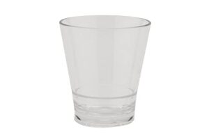 g.e.t. s-11-cl-ec 12 oz. clear rim-full stackable glass, break resistant (pack of 4)