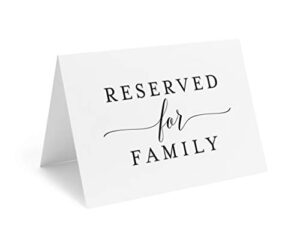 bliss collections reserved signs for wedding reception, 4x6 reserved table cards, table setting cards, pack of 10