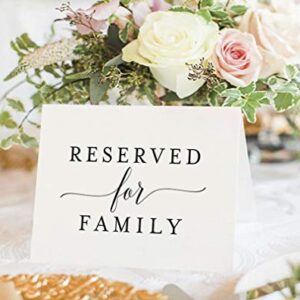 Bliss Collections Reserved Signs for Wedding Reception, 4x6 Reserved Table Cards, Table Setting Cards, Pack of 10