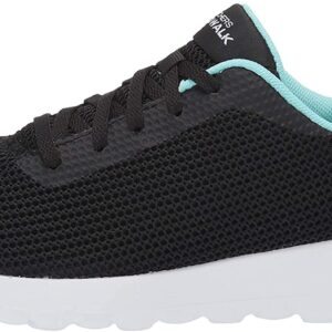 Skechers Women's Go Walk Joy Upturn Sneaker, Black/Aqua, 8