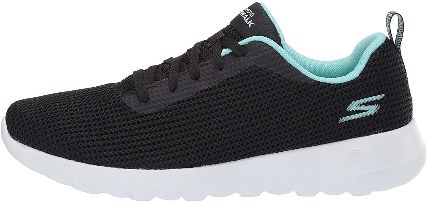 Skechers Women's Go Walk Joy Upturn Sneaker, Black/Aqua, 8