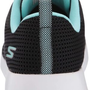 Skechers Women's Go Walk Joy Upturn Sneaker, Black/Aqua, 8