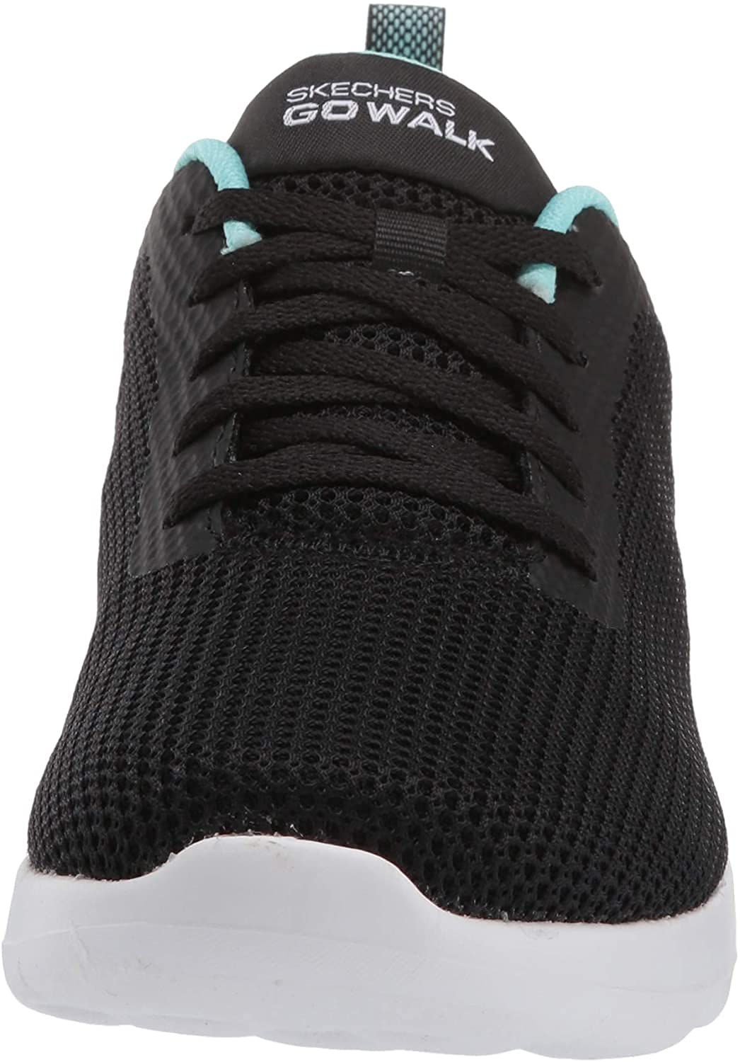 Skechers Women's Go Walk Joy Upturn Sneaker, Black/Aqua, 8