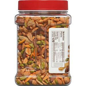 Fisher Snack Tex Mex Trail Mix, 30 Ounces, Hot and Spicy Peanuts, Almonds, Salsa Corn Sticks, Sesame Sticks, Chili Bits, Pepitas