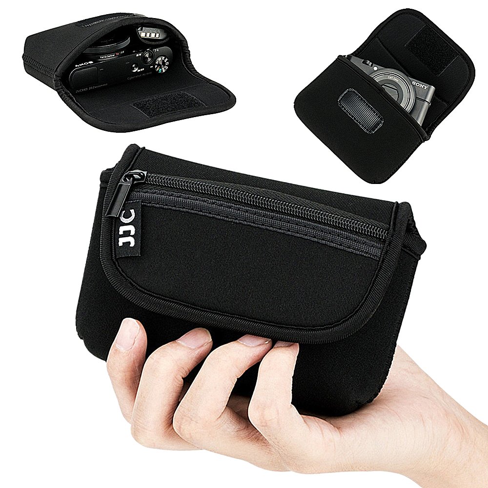 JJC Neoprene Compact Digital Camera Case Travel Pouch for Sony ZV-1 RX100 VII VA VI V IV III II DSC W800 W830 WX500 HX99 HX90V HX80 for Canon G7X III II G9X II SX740 SX730 SX620 SX610 ELPH 360 190 180