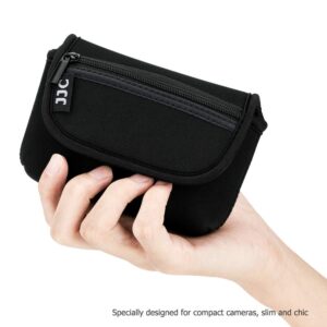 JJC Neoprene Compact Digital Camera Case Travel Pouch for Sony ZV-1 RX100 VII VA VI V IV III II DSC W800 W830 WX500 HX99 HX90V HX80 for Canon G7X III II G9X II SX740 SX730 SX620 SX610 ELPH 360 190 180