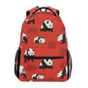 senya bear panda red fantasy backpack school bag travel daypack one size