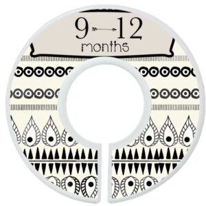 Mumsy Goose Nursery Closet Dividers Closet Organizers Baby Clothes Dividers Monochrome Boho