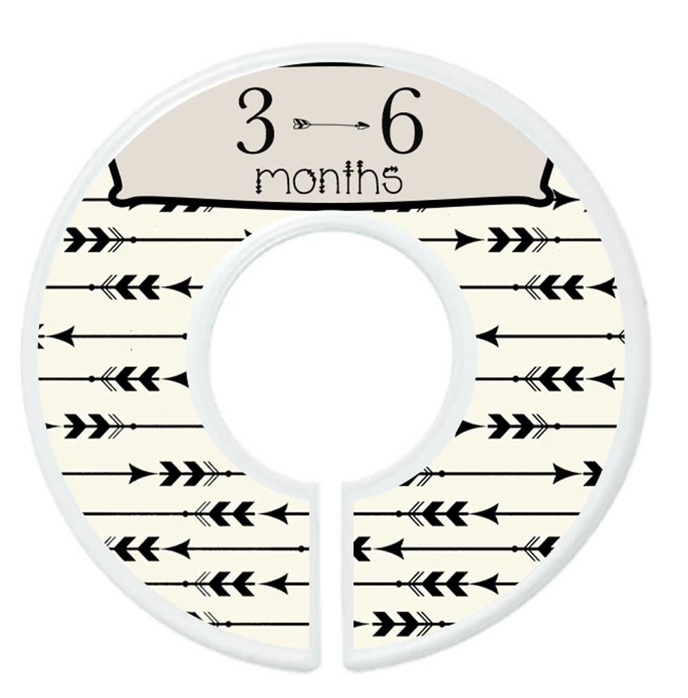 Mumsy Goose Nursery Closet Dividers Closet Organizers Baby Clothes Dividers Monochrome Boho