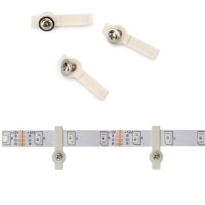 msdusa 100pack led strip light mounting clips led tape light brackets suit for 8mm/10mm width ip20/ip44 non waterproof strip light