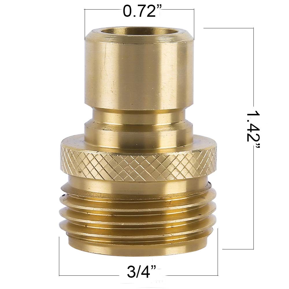 Garden Hose Quick Connect Brass Hose Quick Connectors Water Hose Connector 3/4"GTH (3 Female Coupler+ 6 Male Nipples)