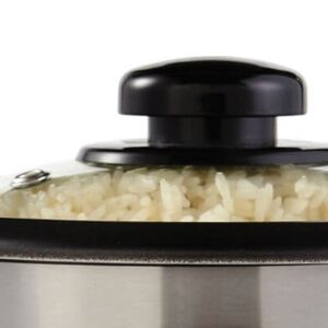 Professional Series 6-Cup Rice Cooker with Glass Lid Stainless Steel