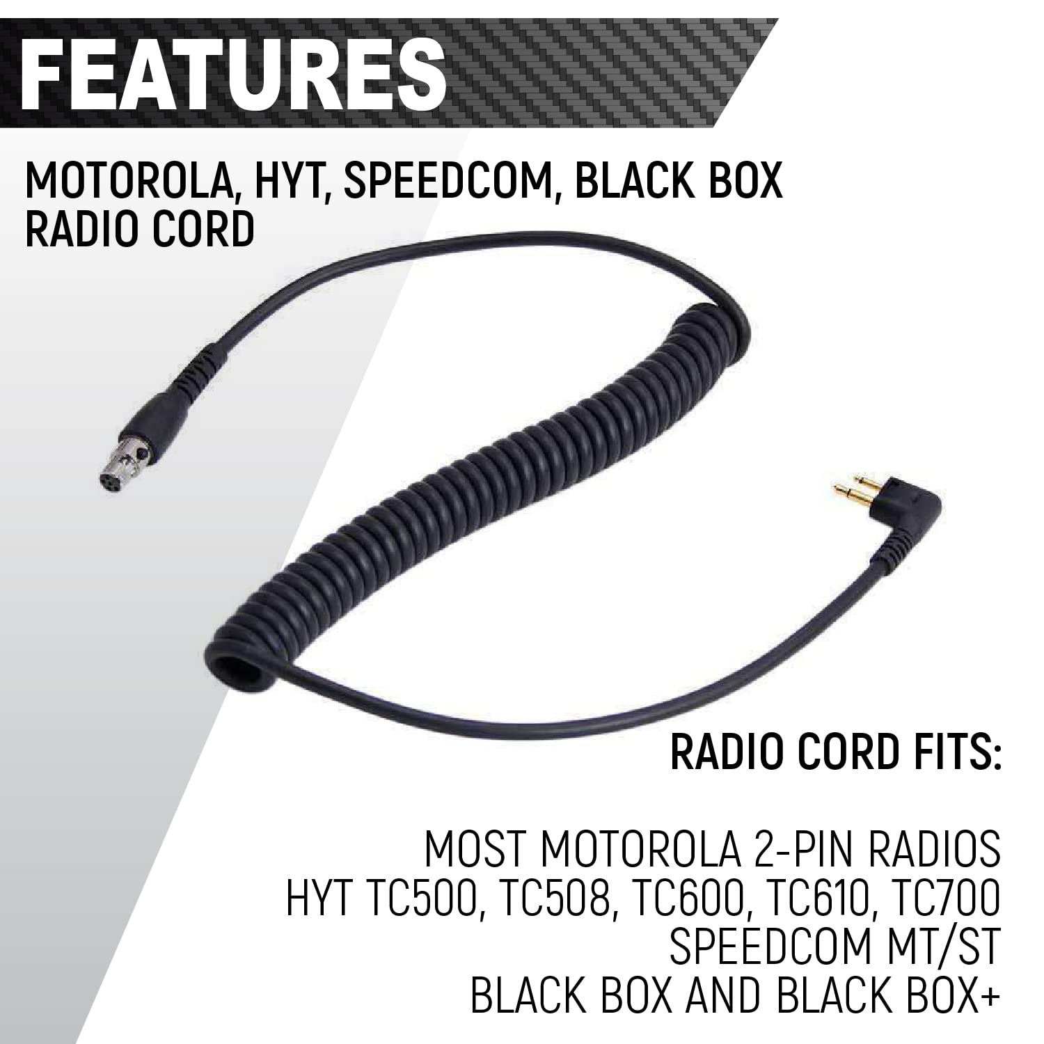 Rugged Behind The Head Headset and Adaptor Cable for Racing Radios Electronics Motorola CP200 – Features Cable to Connect to Two Way Handheld Radio Noise Reduction Volume Control Knob 3.5mm Input Jack