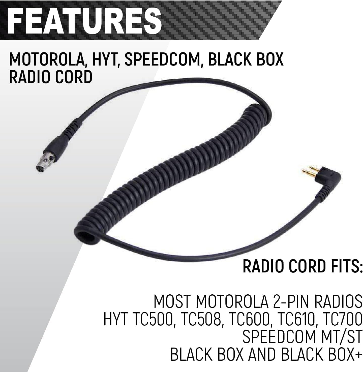 Rugged Behind The Head Headset and Adaptor Cable for Racing Radios Electronics Motorola CP200 – Features Cable to Connect to Two Way Handheld Radio Noise Reduction Volume Control Knob 3.5mm Input Jack