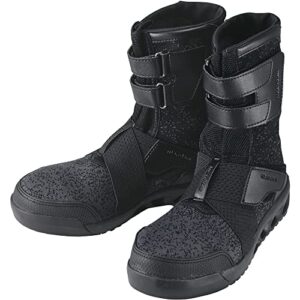 safety boots mandom knit high 004 - lightweight, air flow, steel toe cap (24.5 jp (us men 6.5), dark grey)
