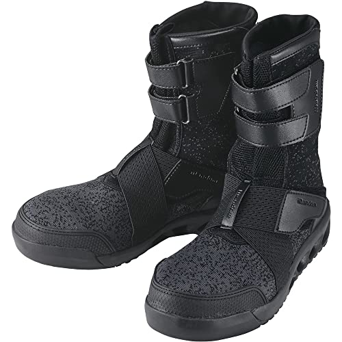 Safety Boots Mandom Knit High 004 - Lightweight, Air Flow, Steel Toe Cap (24.5 JP (US Men 6.5), Dark Grey)