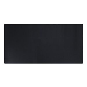 kingfom desk pad office desktop protecter, pu leather desk mat blotters organizer with comfortable writing surface (47.2" x 23.6", black)