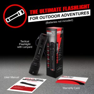 GearLight S2000 LED Flashlight High Lumens - Super Bright, Powerful, Mid-Size Tactical Flashlight for Outdoor Activity & Emergency Use