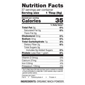 BetterBody Foods Organic Maca Powder, Non-GMO & Gluten-Free, 12 Ounce