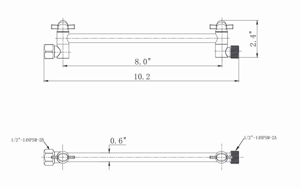 8 Inch Shower Head Extension Arm Matte Black.Solid Brass Adjustable Shower Arm Extension. Lower Or Raise Any Rain Or Handheld Showerhead To Your Height & Angle – Universal Connection