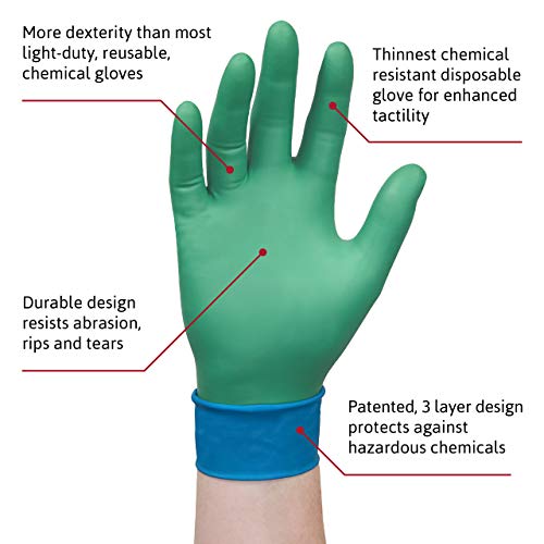 Microflex 93-260 Nitrile and Neoprene Gloves - Disposable, Chemical Resistant , Size Large (pack of 50)