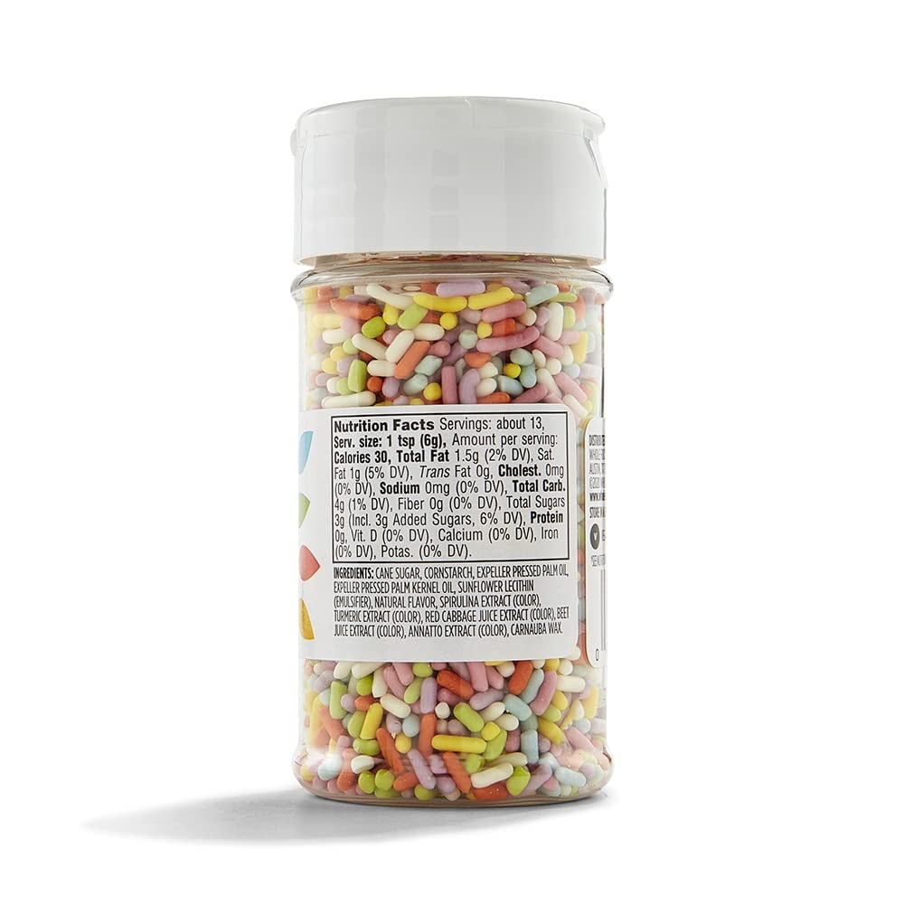 365 by Whole Foods Market, Rainbow Sprinkles, 2.75 Ounce, vegan
