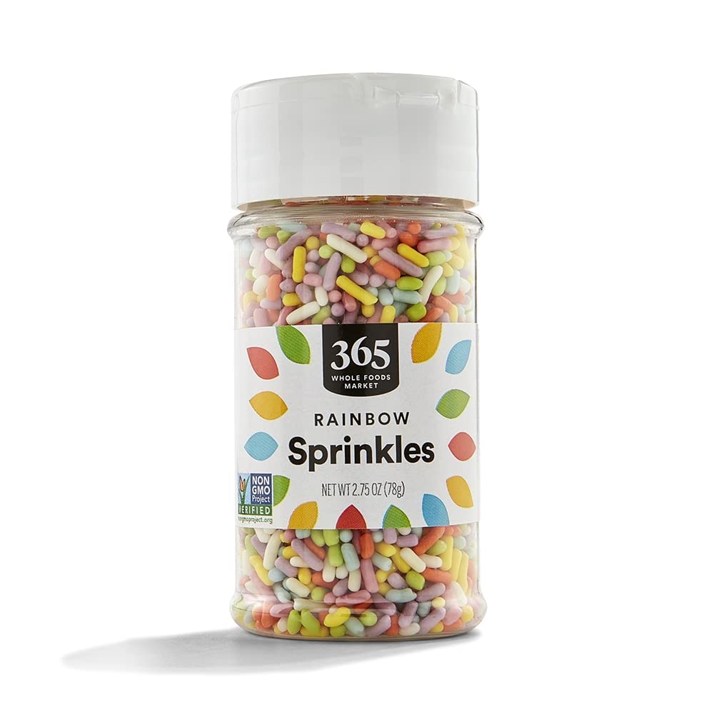 365 by Whole Foods Market, Rainbow Sprinkles, 2.75 Ounce, vegan