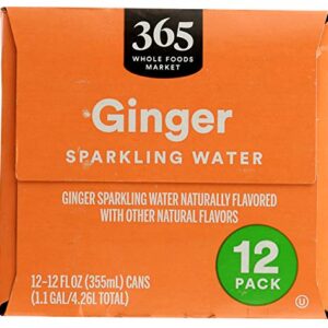 365 by Whole Foods Market, Sparkling Ginger Water 12Pk Cans, 12 Fl Oz