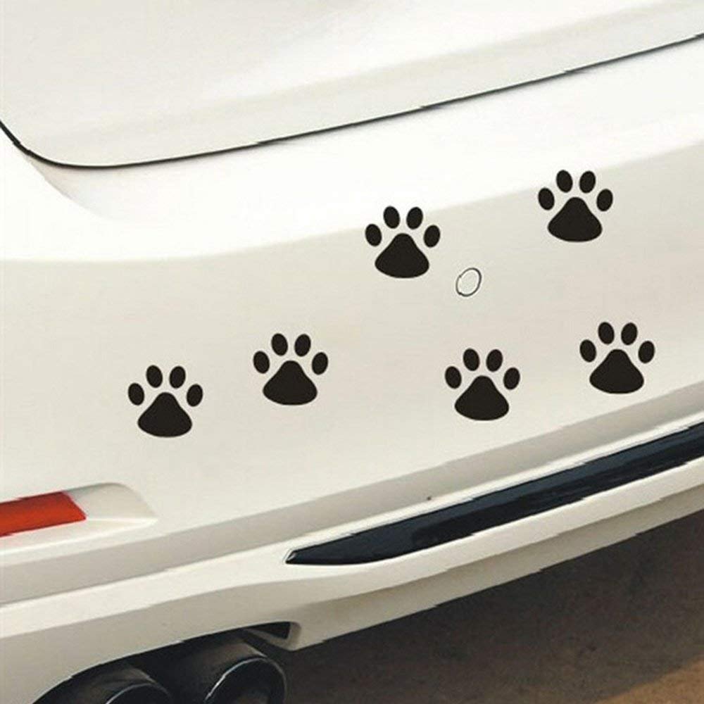 VinBee Dog Paw Prints Sticker 40Pcs Dog Pup Removable Vinyl Wall Sticker 12PCS 4 * 3.8Inch, 8PCS 2.96 * 2.8Inch,20PCS1.8 * 1.6Inch Decoration Décor for Children Nursery Room Home Décor Art Mural DIY