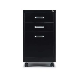 staples 2806766 3-drawer vertical file cabinet locking letter black 19-inch d (52156)