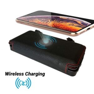 Survival Frog QuadraPro Solar Charger Power Bank - 5.5W 4-Panel Portable Wireless Phone Charger - Compatible with iPhone, Android, 2 USB Port, Flashlight, Magnetic Case, Hanging Loops - Battery Backup