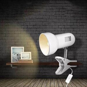 Sun-Rising Clamp Light,360° Rotation Clip on Lamp Portable Book Reading Light,Clamp on Desk/Table/Bunk Bed/Cupboard Home Lighting, (Clamp Light Two Colors for Your Choice) White