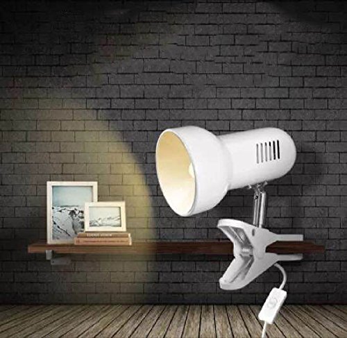 Sun-Rising Clamp Light,360° Rotation Clip on Lamp Portable Book Reading Light,Clamp on Desk/Table/Bunk Bed/Cupboard Home Lighting, (Clamp Light Two Colors for Your Choice) White