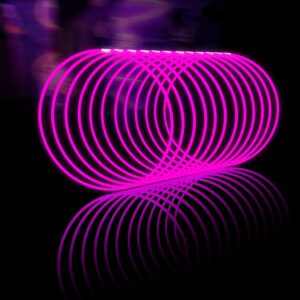 glow fever glowsticks bulk - 22” glow necklaces and bracelets party pack neon light sticks with connectors - diy glowsticks for concert, wedding, & birthday by party dragon - pink, 100 ct