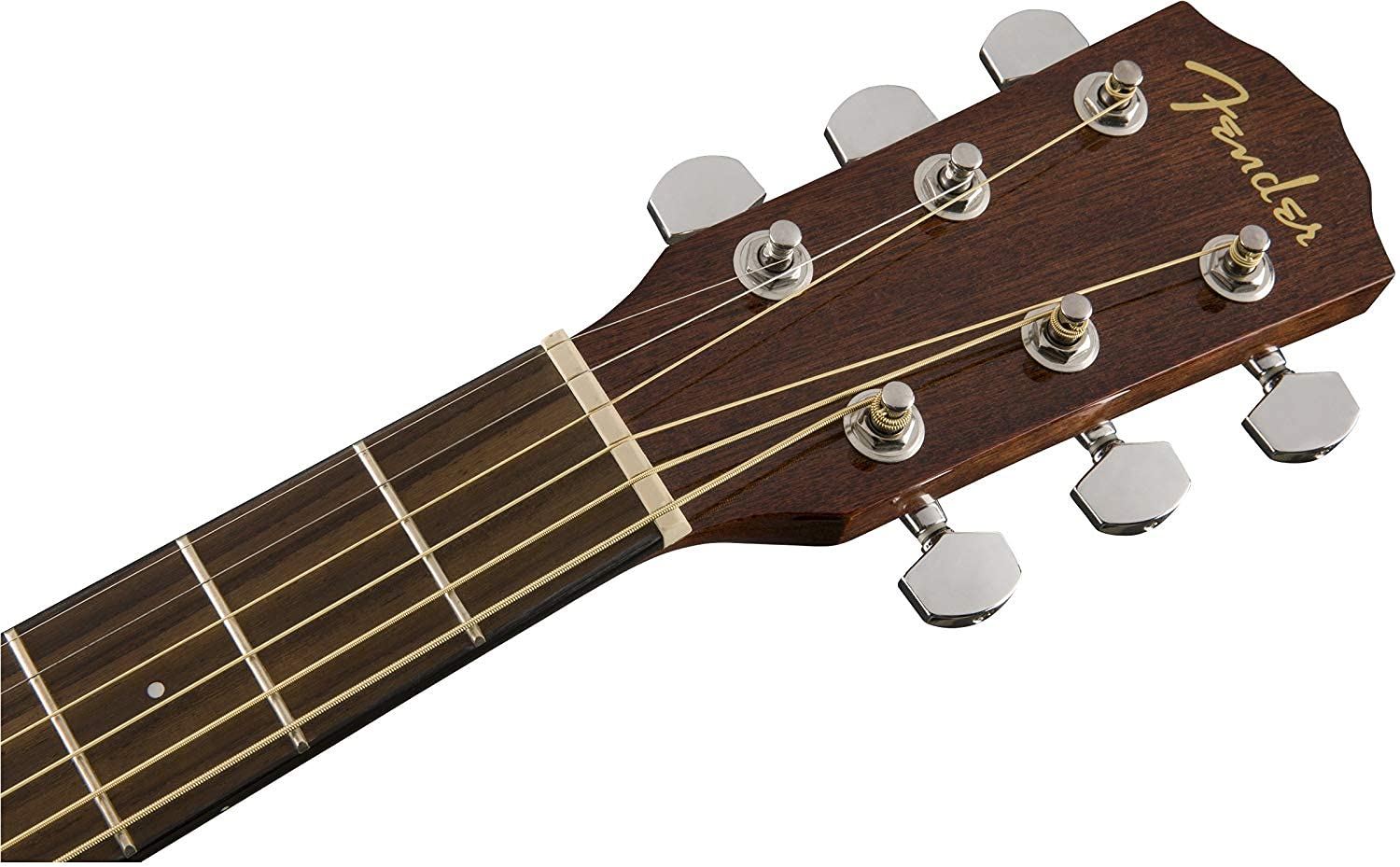 Fender Left-Handed Acoustic Guitar, with 2-Year Warranty, Dreadnought Classic Design with Rounded Walnut Fingerboard and Phosphor Bronze Strings, Glossed Natural Finish, Mahogany Construction