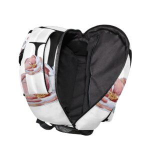 TropicalLife Letter E with Flower Backpacks Bookbag Shoulder Backpack Hiking Travel Daypack Casual Bags