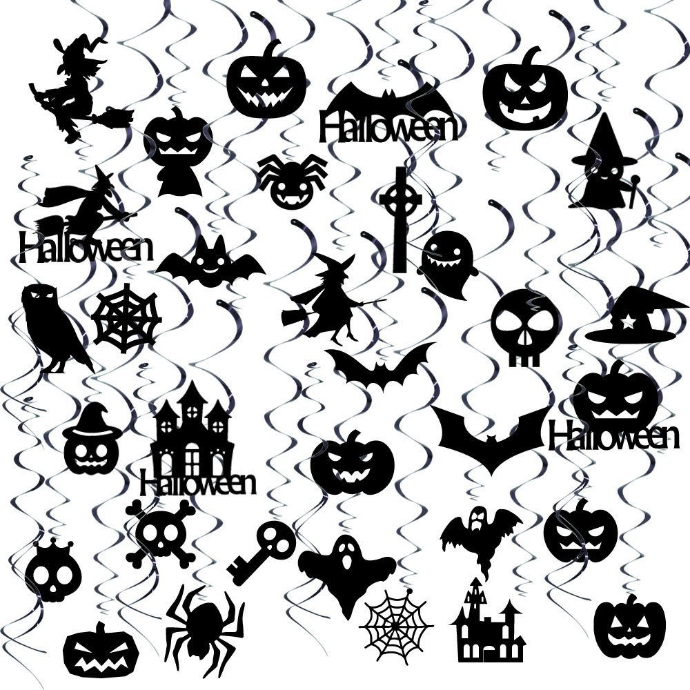 GOER 39 Pcs Halloween Hanging Swirls for Halloween Party Supplies Decorations