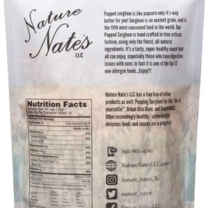 Nature Nate’s Popped Sorghum, Avocado Oil Sea Salt - Organic, Keto & Gluten Free, Whole 30, Healthy Snacks, Better Than Popcorn, Made in USA - 5 Ounce