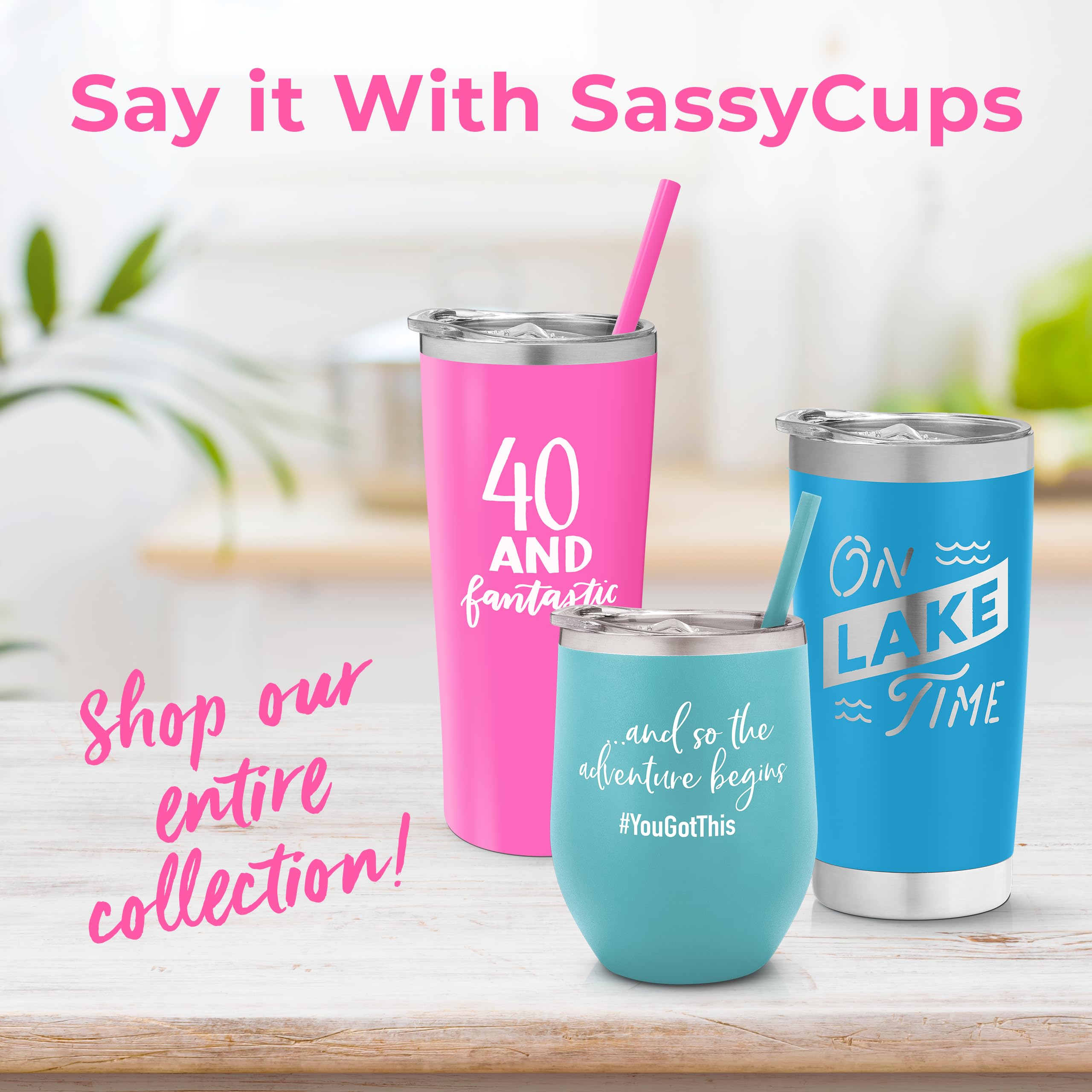 and So The Adventure Begins - Personalized Insulated Wine Tumbler with Lid – Stainless Steel Insulated Travel Mug with Straw – Graduation, Promotion, Going Away, Job Change, Teacher - Adventure Awaits