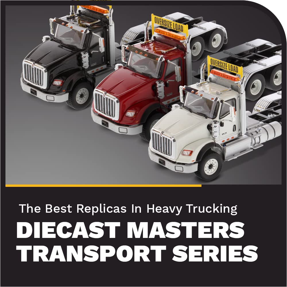 Diecast Masters International HX620 SBFA Day Cab Tridem Tractor | 1:50 Scale Model Semi Trucks | Metallic Black Diecast Model 71009