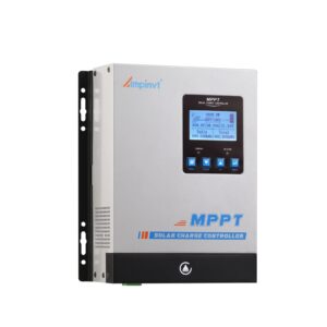 ampinvt solar charge controller 12v/24v/36v/48v battery auto, max 150v solar input compatible with sealed, gel, flooded, and lithium batteries (ap-40a)
